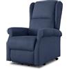 EvergreenWeb Poltrona Relax Elettrica | Athena Blu