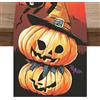 Pwsap Runner da Tavola, Colorato Runner da Tavola Natalizio Halloween San Valentino Giorno dei Morti per Tavolo Cucina Domestica Partito (Zucca)