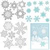 Mezrkuwr Fustelle per stelline di neve natalizie per il fai da te, timbri per ritagli invernali, stencil per Natale, decorazioni per album fotografici fai da te (11 forme)