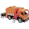 LENA -2166 gigante GIGA Trucks circa 72 cm, assi e 2 pattumiere, camion della spazzatura arancione, veicolo giocattolo XXL per bambini dai 3 anni, 2166, multicolore