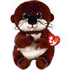 Ty - Peluche - Beanie Bellies - Lontra - Mitch - Marrone - Pupazzo lontra con occhioni dorati glitter - I peluche morbidi e coccolosi - 20 Cm - 40925, 2009307
