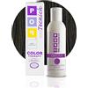 Pop Italy Color Therapy Tinta per Capelli Permanente Professionale - Copertura 100% Capelli Bianchi - Dermatologicamente Testata - 100 ml - Colore (3/0 Castano Scuro + Ossigeno 10 vol. 150 ml)