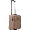 R.Leone Bagaglio a Mano 40x30x20cm Wizzair 2 Ruota in stoffa A16 (Beige, XXS 40x30x20cm 2Ruota)