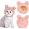 IHLOOTD Cappello Gatto, Cappello Caldo per Animali Domestici Carino Cappellino Cane per Gatti e Cani di Piccola Taglia, Accessori Costume (Rosa)
