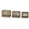 AlexandreHouse SET/3 CESTO 50X40X32 / 43X33X30 / 37X24X28 MADERA NATURAL