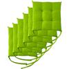 Il Tuo Artigiano Design Set 4 o 6 Cuscini per Sedie da Cucina Made in Italy - Cuscini Sedie Cucina set da 6 40x40 cm spessore 6 cm - Imbottiture in Spugna e Soffice acrilico (6, Verde mela)