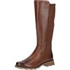 CAPRICE Stivali alti da donna con tacco eleganti al ginocchio, Marrone (Cognac Comb), 39 EU