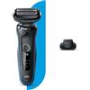 Braun Series 5 50-B1200s Rasoio Elettrico Barba con Rifinitore di Precisione, Wet&Dry, Ricaricabile, Rasoio a Lamina senza Fili, Blu, Idea Regalo San Valentino