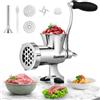 Huanyu Tritacarne in Acciaio Inox con Salsiccia - Tritacarne Manuale Lavabile per Manzo, Maiale e Verdure - M8