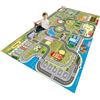 ZFHNYJWKL Tappeto Macchinine per Bambini, Gioco per la Camera, Con Strade, per Ragazze e Ragazzi, Antiscivolo e Lavabile (B,120X180CM)