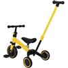 Drumm 3 in 1 triciclo bicicletta per bambini,Draisienne Bicicletta da equitazione Triciclo bambino evolutivo 1-4 anni,Manubrio regolabile,Sella regolabile,Girello,Regalo (Giallo(4 en 1）)
