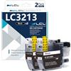 LCL Cartucce d'inchiostro Compatibile LC-3213 LC3213 LC-3211 LC-3211 LC-3213BK LC3213BK (2 Nero) Sostituzione per DCP-J770 DCP-J772DW DCP-J774DW MFC-J890DW MFC-J895 MFC-J497DW DCP-J572DW MFC-J491DW