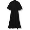 Pinko Macbeth Abito Twill di Viscosa con Frange Vestito da Cocktail, Z99_Nero Limousine, 36 Donna
