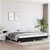 TREISL Struttura Letto Matrimoniale Con Testiera in Tessuto, Legno Multistrato 180x200 cm Nero, Moderno Comodo Giroletto Con Doghe in Compensato