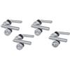 Alpertec Set di 4 raccordi per porta, in acciaio inox satinato, per 3 ante con fori colorati e 1 porta del bagno, cliprosette Ø 52 mm, maniglia della porta, maniglia della porta