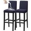 KELUINA Coprisedie con Schienale 2/4 Pezzi, Lavabile Estraibile, Molto Facile da Pulire e Resistente, coprisedile, Moderna Sala da Pranzo, Hotel, Arredamento Ristorante (Marina,2 Pezzi)