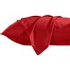 thxsilk lusso 100% 19 Momme seta federa per cuscino con cerniera, 100% seta, rosso vivo, 40 x 60 cm