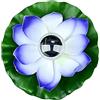 Lychee Luci Galleggianti Solari Esterno, RGB Lotus Flower Wishing Pond Light,IP65 LED Floating Light Impermeabile per Esterne, Giardino, Piscina, Stagno (Viola)