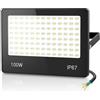 HAPYLUMI Faretto LED da Esterno 100W, Fari LED 10000LM 6500K Bianco Freddo, IP67 Impermeabile Faro Esterno per Giardino Terrazza Patio Garage
