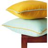 Encasa XO Encasa Homes Federe per Cuscini Bicolore 2 Pezzi - Mango+menta verde - 40x40 cm Federe Moderne in Tela di Cotone Tinta Unita per Divano Letto e Decorazione della Casa - Solo Fodere
