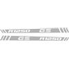 BLACK DOVES GRAPHICS n.2 Adesivi RIFRANGENTI compatibile con/sostitutivo per BMW Motorrad R 1250 GS Adventure paramani (Grigio Chiaro Rifrangente)