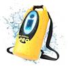LexonElec x ZTARX Borsa Stagna Impermeabile, Sacca Stagna Roll Top da 20 Litri con Ricarica Solare e Altoparlante Bluetooth e Luce LED, Zaino Galleggiante, Kayak, Arrampicata, Campeggio, Mare-Giallo