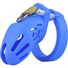 MKGMYGZ Chastity Cage Uomo Silicone Sissy Gabbia Pene Bdsm Cintura Castità Maschile Per Giochi Erotitici Sexy Per Coppie (Short,Blue)