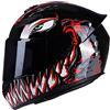 Mulcort Casco Integrale Moto, Modulare Casco da Motociclista Integrale Moda, Leggero Donne E Uomini, per Moto da Corsa, Black Red Teeth L