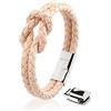 SERASAR Bracciale Nodini Cuoio Donna in Rosa Bracciali Amicizia Bigiotteria Offerta Colorati Gioielli Braccialetto Ragazza Regalo la Fidanzata
