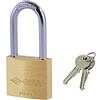 CISA 122011500, Lucchetto Arco Lungo, 50 mm, Arco in Acciaio, Corpo in Ottone