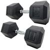 RPM Power Hexagonal Dumbbell - Manubrio Esagonale, Manubrio in Ghisa, Rivestimento in Gomma, Allenamento della Forza (Singolo da 15 kg, 20Kg o 22,5 kg)