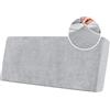 BXFUL Copriseduta Divano Elasticizzato in Ciniglia Fodera per Cuscino ad Alta Elasticità Cuscino per Divano Fodera per mobili Coprisedile per Divano Fodere per Cuscino (Grande 4 Posti,Grigio Chiaro)