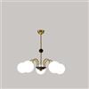 ZJWXXN Lampadario Moderno Sputnik in Oro 6 luci, lampade a Sospensione Mid Century con Paralume di Vetro Globe Ball Vintage plafoniera per Camera da Letto