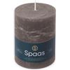 Spaas - Candela pilastro in stile rustico, 80/110 mm, 65 ore, grigio scuro
