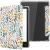 MoKo Custodia Compatibile con 6 Pollici Nuovo Kindle 11a Gen 2024/2022 & Versione Internazionale, Cover Leggera con per eBook Reader in TPU Morbido Auto Sveglia/Sonno per Kindle 2024, Fiori