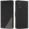SONWO Cover per Oppo Realme GT Master Edition Custodia, Flip Caso in PU Pelle Case Cover Premium Portafoglio Custodia per Oppo Realme GT Master Edition, Supporto Stand, Slot per Schede, Nero