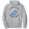 Disney Lilo & Stitch Vintage I Don't Do Mornings Stitch V2 Felpa con Cappuccio