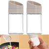 Smavles Barattoli Spezie, Smavles 2 pezzi Sale e Pepe in Vetro con Tappo a Vite in Plastica Barattolo Sale con Fori Regolabili Vasetti Spezie Rotondi Vetro per Sale Pepe Spezie Erbe Aromatiche