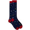 Gallo Calze lunghe uomo blu fantasia carte e dadi