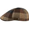 LIERYS Coppola Dalcott Virgin Wool Uomo - Made in The EU Cappellino Lana Cappello Piatto Berretto a Quadri con Visiera, Fodera Inverno Autunno/Inverno - M (56-57 cm) Marrone