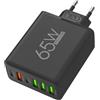 Generic Blocco caricatore USB a più porte, diverse stazioni di ricarica USB | Blocco caricabatterie a 6 porte - 65W 4 porte USB, 2 blocchi di caricatore di tipo C e stazione a muro veloce, presa a muro