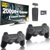 BIRBANN Console di gioco retrò wireless con Plug and Play Video Game Keys, HD Classic Game Stick 64G 9 emulatori integrati e 20000+ giochi e controller dual wireless 2.4G.4K uscita HDMI TV nostalgia Gami