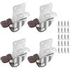 DBREAKS Ruote per Mobili 25MM, 4 Pcs Ruote Girevoli con Freno, Piastra di Montaggio a L, Ruote in Gomma con Cuscinetti A Sfera e 20 Viti, 360° Ruotabili, per Supporti per Fiori e Culle, Capacità 44kg