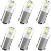 Xnourney 6 pezzi Ba9s LED Lampadina, T11 1891 53 57 T4W, 6000K Bianco 47830 64111 3893 LED per Auto Interno Lampadina Cupola Targa Tasca Portaoggetti Luce