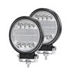 Wellit - Faro LED da lavoro 2x72W 12v 24v, faro aggiuntivo LED rotondo per fuoristrada impermeabile IP68, per trattore, SUV, auto
