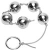 Generic plug anale Palline grandi da 2,5 cm Butt Plug vaginale Acciaio inossidabile Cinque sfere anali in metallo Giocattoli adulti del sesso Per Anello portatile per donna Pallina anale