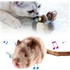 Generico Cat Toys Interactive, Gatto Mouse Giocattoli, Elettrico per Gatti con Suono Elettronico Vero E Proprio, Giocattolo di Erba Gatta Interattivo per Pulizia dei Denti e Giocare (Ratto, 1)