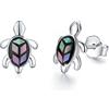 CUOKA MIRACLE Orecchini tartaruga Orecchini in argento sterling 925 Abalone per donna Orecchini a forma di animale per ragazze Regali tartaruga per bambinis