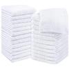 Utopia Towels - Set di 24 Asciugamani - 100% Cotone Filato Ad Anelli, Asciugamano Di Flanella Di 30x30 cm, Altamente Assorbente e Morbido (Bianco)