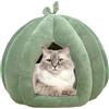 Generico Cuccia per Gatti con Zucca, Grotta Chiusa per Animali di Halloween, Letto Igloo con Cuscino Addensato